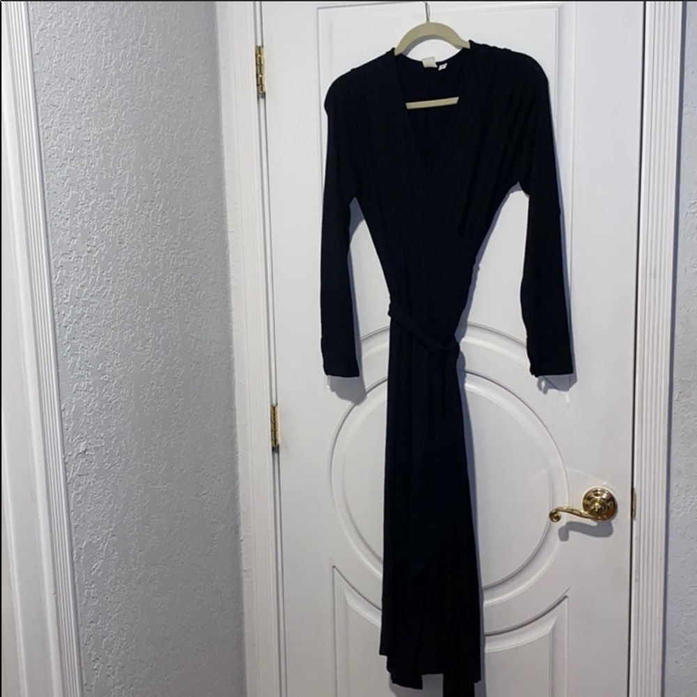 Gap Maxi Stretch Wrap Dress